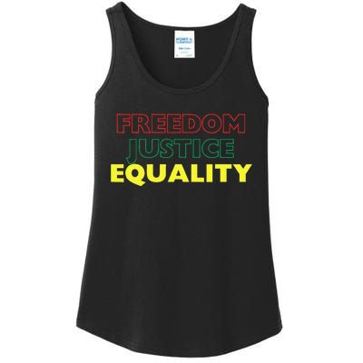 Freedom Justice Equality Ladies Essential Tank