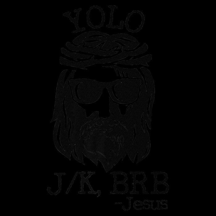 Funny Jesus Easter YOLO JK BRB Texting Premium Impact Tech Backpack