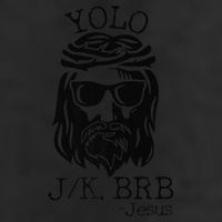 Funny Jesus Easter YOLO JK BRB Texting Premium Beanie