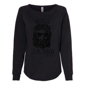 Funny Jesus Easter YOLO JK BRB Texting Premium Womens California Wash Sweatshirt