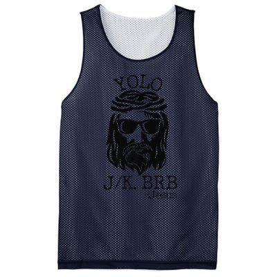 Funny Jesus Easter YOLO JK BRB Texting Premium Mesh Reversible Basketball Jersey Tank