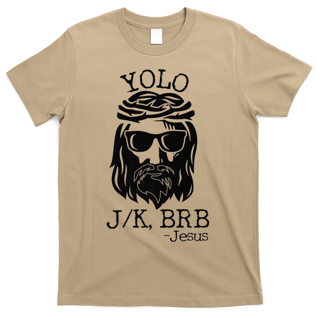 Funny Jesus Easter YOLO JK BRB Texting Premium T-Shirt