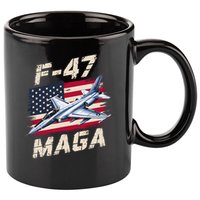 F47 Jet Fighter USA Superpower Dominance Aviation Lover 11oz C Handle Ceramic Mug