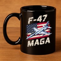 F47 Jet Fighter USA Superpower Dominance Aviation Lover 11oz C Handle Ceramic Mug
