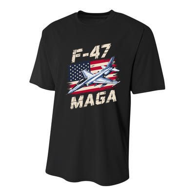 F47 Jet Fighter USA Superpower Dominance Aviation Lover Youth Performance Sprint T-Shirt