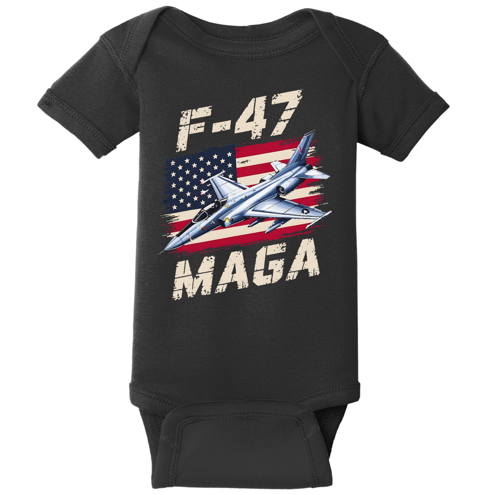 F47 Jet Fighter USA Superpower Dominance Aviation Lover Baby Bodysuit