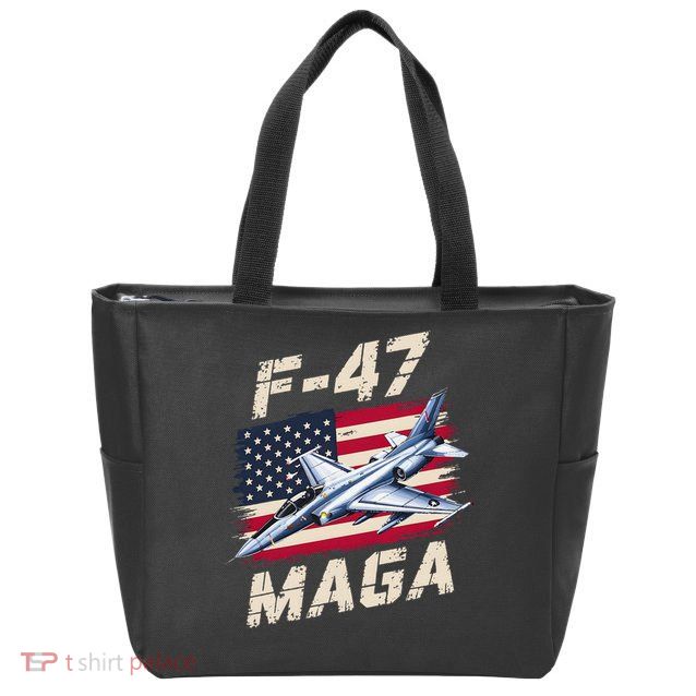 F47 Jet Fighter USA Superpower Dominance Aviation Lover Zip Tote Bag