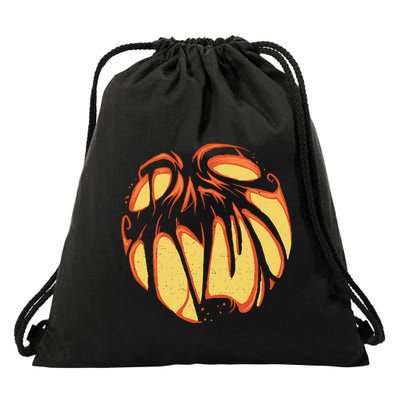 Fierce JackOLantern Drawstring Bag