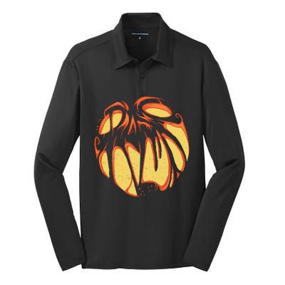 Fierce JackOLantern Silk Touch Performance Long Sleeve Polo