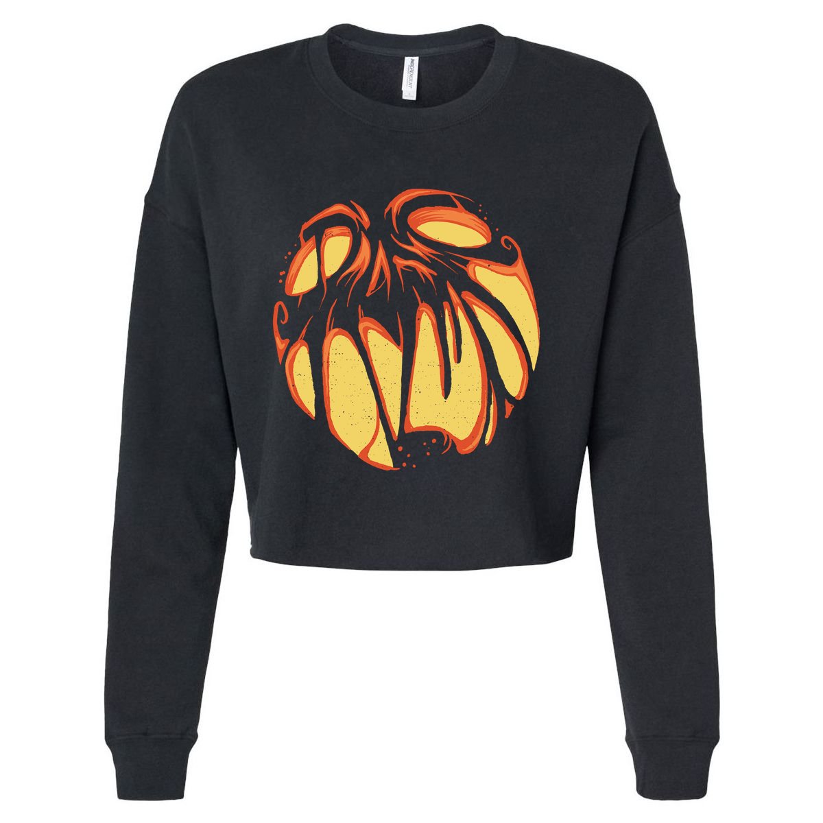 Fierce JackOLantern Cropped Pullover Crew