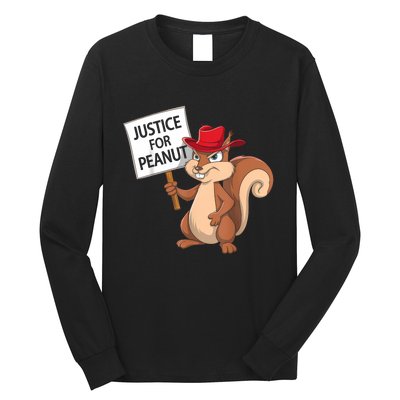 Funny Justice For Peanut Pnut Squirrel Pnut Justice Long Sleeve Shirt