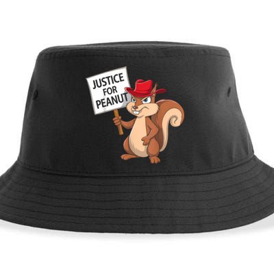 Funny Justice For Peanut Pnut Squirrel Pnut Justice Sustainable Bucket Hat