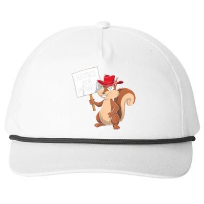 Funny Justice For Peanut Pnut Squirrel Pnut Justice Snapback Five-Panel Rope Hat