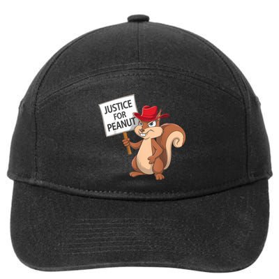 Funny Justice For Peanut Pnut Squirrel Pnut Justice 7-Panel Snapback Hat