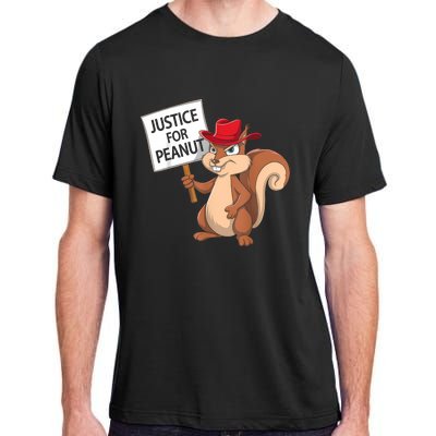 Funny Justice For Peanut Pnut Squirrel Pnut Justice Adult ChromaSoft Performance T-Shirt