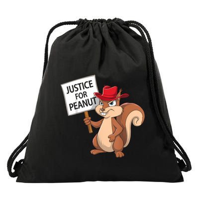 Funny Justice For Peanut Pnut Squirrel Pnut Justice Drawstring Bag