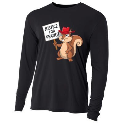 Funny Justice For Peanut Pnut Squirrel Pnut Justice Cooling Performance Long Sleeve Crew