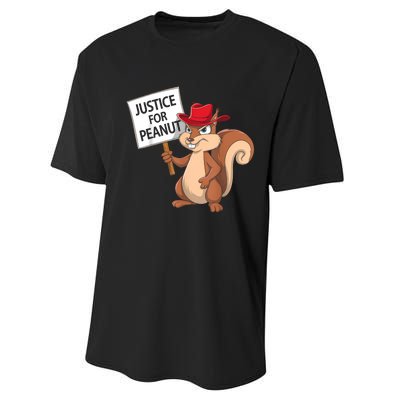 Funny Justice For Peanut Pnut Squirrel Pnut Justice Performance Sprint T-Shirt