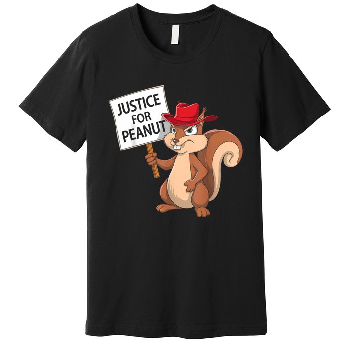 Funny Justice For Peanut Pnut Squirrel Pnut Justice Premium T-Shirt