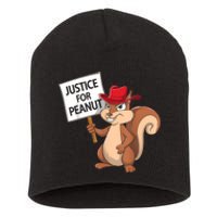 Funny Justice For Peanut Pnut Squirrel Pnut Justice Short Acrylic Beanie