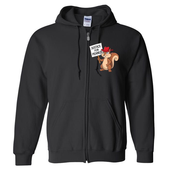 Funny Justice For Peanut Pnut Squirrel Pnut Justice Full Zip Hoodie