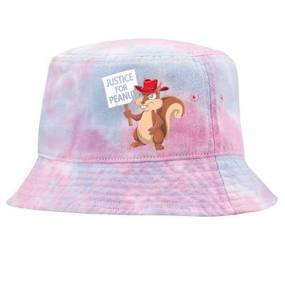 Funny Justice For Peanut Pnut Squirrel Pnut Justice Tie-Dyed Bucket Hat