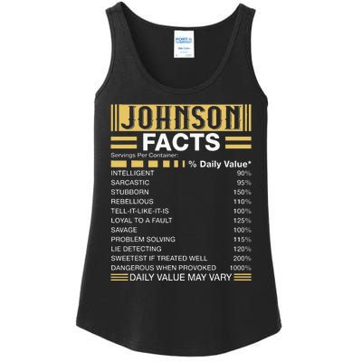 Funny Johnson FACTS Johnson Name Ladies Essential Tank