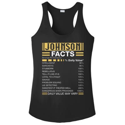 Funny Johnson FACTS Johnson Name Ladies PosiCharge Competitor Racerback Tank