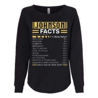 Funny Johnson FACTS Johnson Name Womens California Wash Sweatshirt