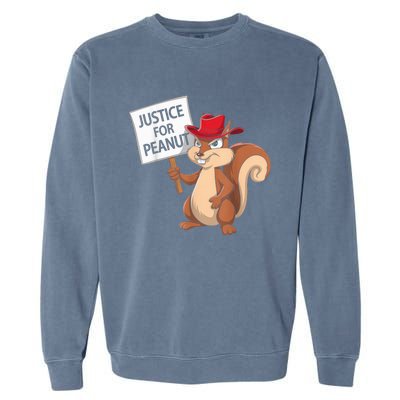 Funny Justice For Peanut Pnut Squirrel Pnut Justice Garment-Dyed Sweatshirt