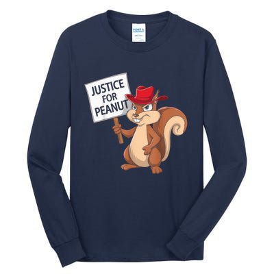 Funny Justice For Peanut Pnut Squirrel Pnut Justice Tall Long Sleeve T-Shirt