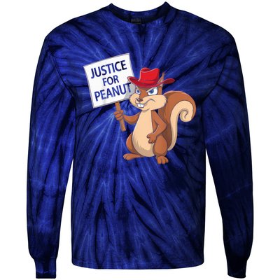 Funny Justice For Peanut Pnut Squirrel Pnut Justice Tie-Dye Long Sleeve Shirt