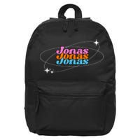 Funny Jonas First Given Name Pride Vintage 16 in Basic Backpack