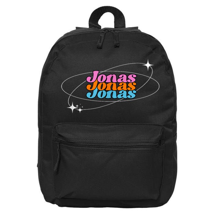 Funny Jonas First Given Name Pride Vintage 16 in Basic Backpack