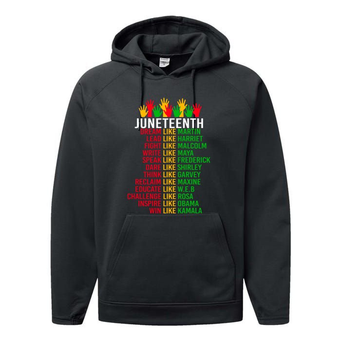 Funny Juneteenth For Women Men Gift African Pride Performance Fleece Hoodie