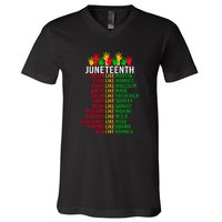 Funny Juneteenth For Women Men Gift African Pride V-Neck T-Shirt