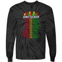 Funny Juneteenth For Women Men Gift African Pride Tie-Dye Long Sleeve Shirt