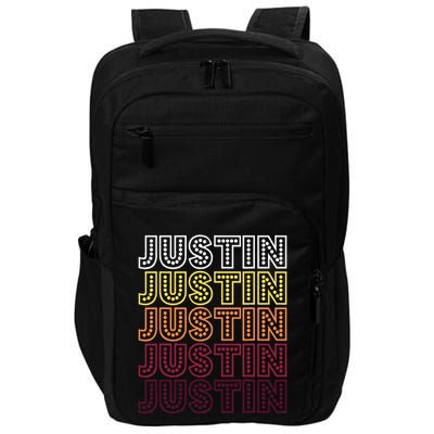 Funny Justin First Name Justin Impact Tech Backpack