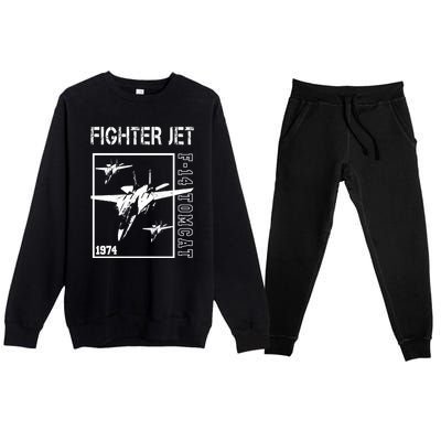 Fighter Jet F14 Tomcat Premium Crewneck Sweatsuit Set