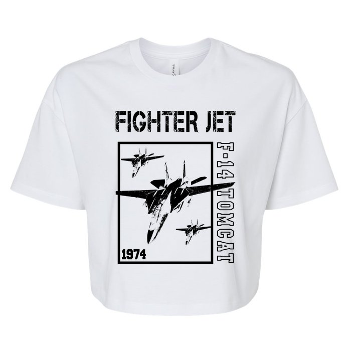 Fighter Jet F14 Tomcat Bella+Canvas Jersey Crop Tee