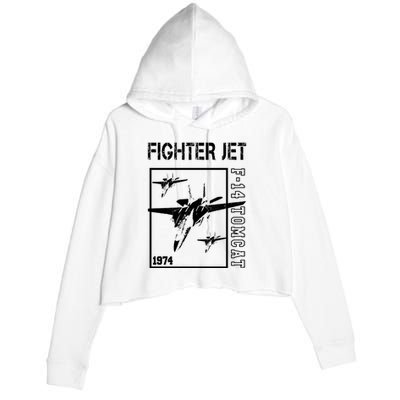 Fighter Jet F14 Tomcat Crop Fleece Hoodie