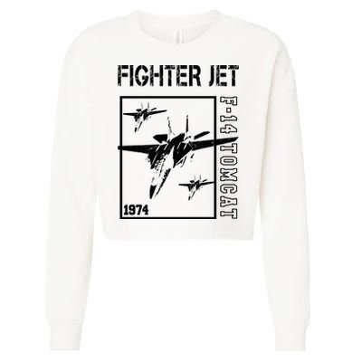 Fighter Jet F14 Tomcat Cropped Pullover Crew
