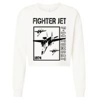 Fighter Jet F14 Tomcat Cropped Pullover Crew