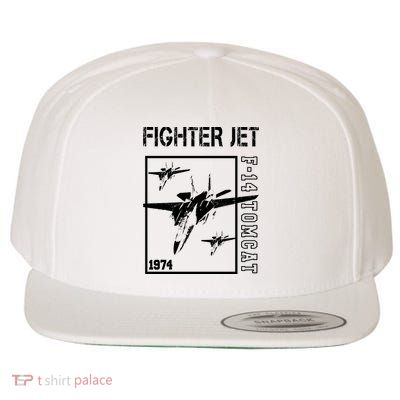 Fighter Jet F14 Tomcat Wool Snapback Cap
