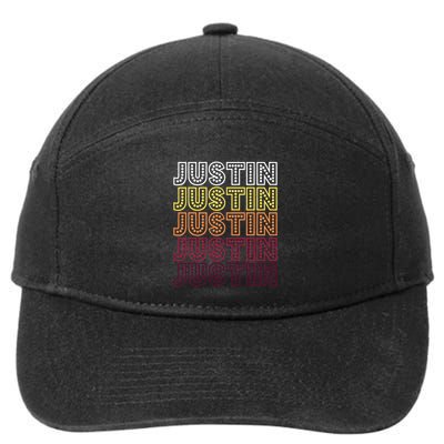 Funny Justin First Name Justin 7-Panel Snapback Hat
