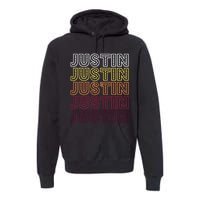 Funny Justin First Name Justin Premium Hoodie