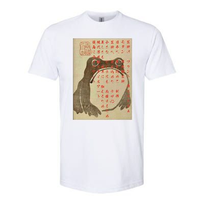 Funny Japanese Frog Art Ukiyoe Softstyle CVC T-Shirt