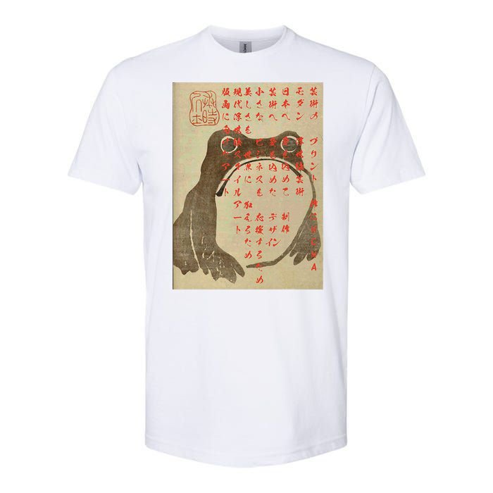 Funny Japanese Frog Art Ukiyoe Softstyle CVC T-Shirt