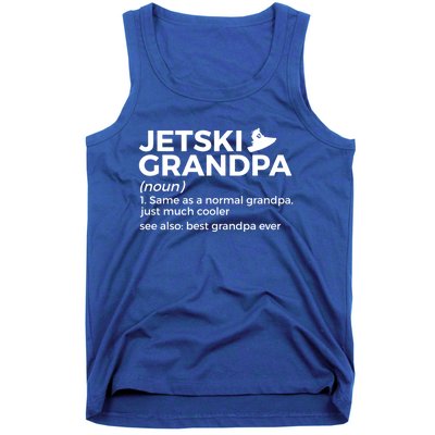 Funny Jetski Grandpa Definition Jet Skiing Best Grandpa Ever Gift Tank Top