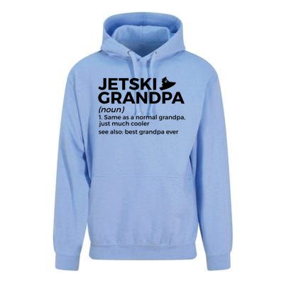 Funny Jetski Grandpa Definition Jet Skiing Best Grandpa Ever Gift Unisex Surf Hoodie